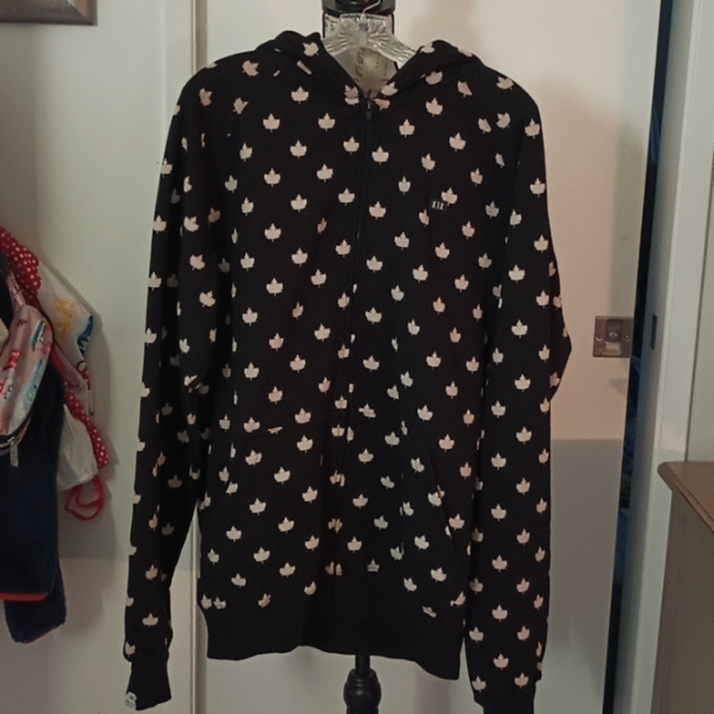 K1X Maple Leaf Print Full Zip Hoodie
